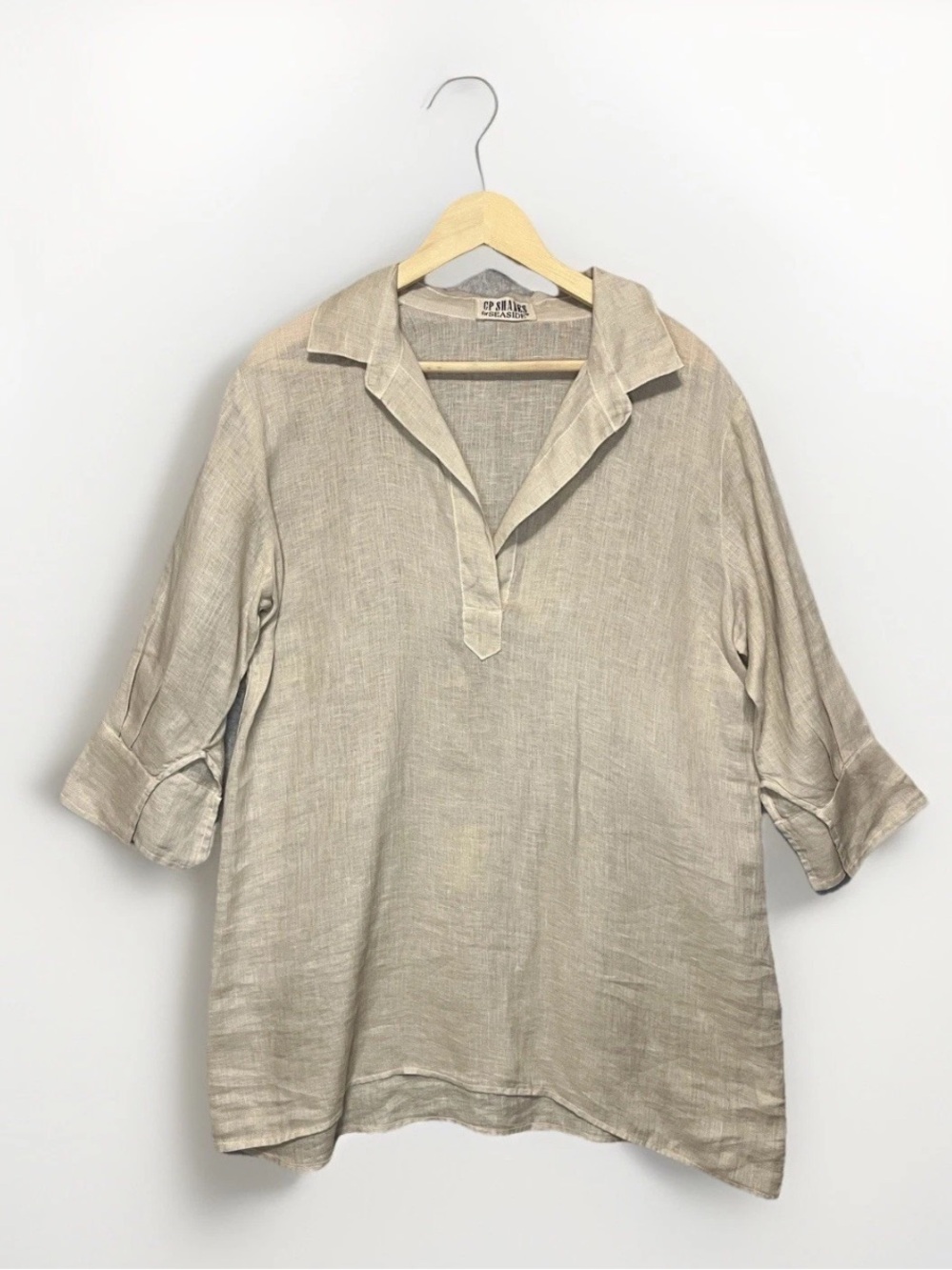CP Shades x Seaside Linen Tunic top beige M coastal